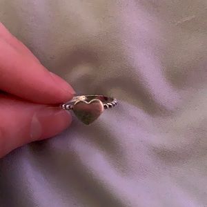 cute silver heart ring